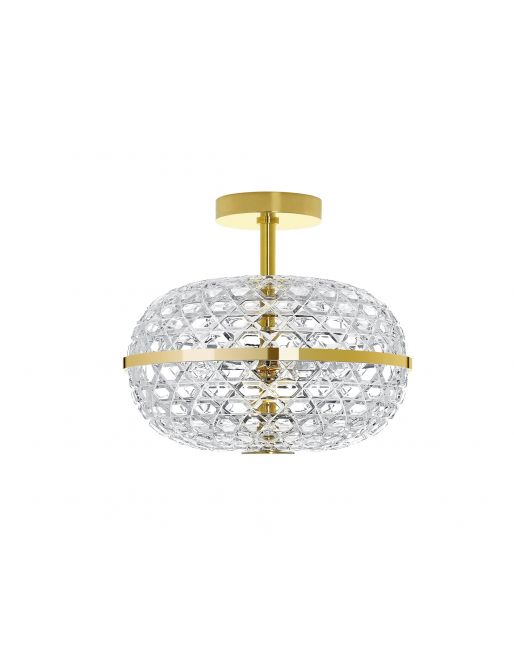 DOUBLE GOLDEN FINISH CEILING LIGHT