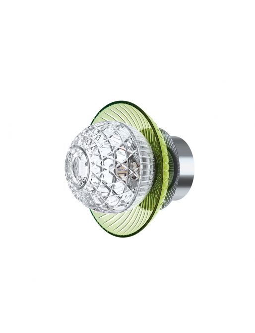 CHARTREUSE-GREEN CUP STAINLESS STEEL FINISH IP44 SCONCE