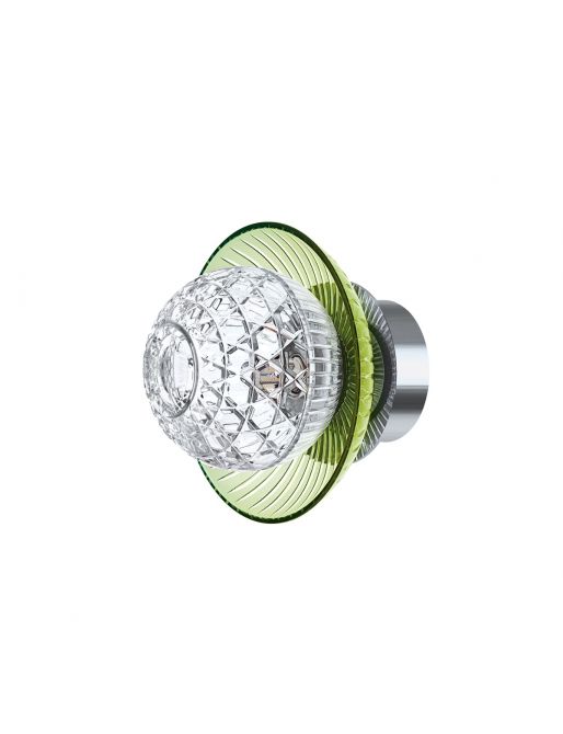 APPLIQUE IP44 BOBÈCHE CHARTREUSE FINITION INOX POLI