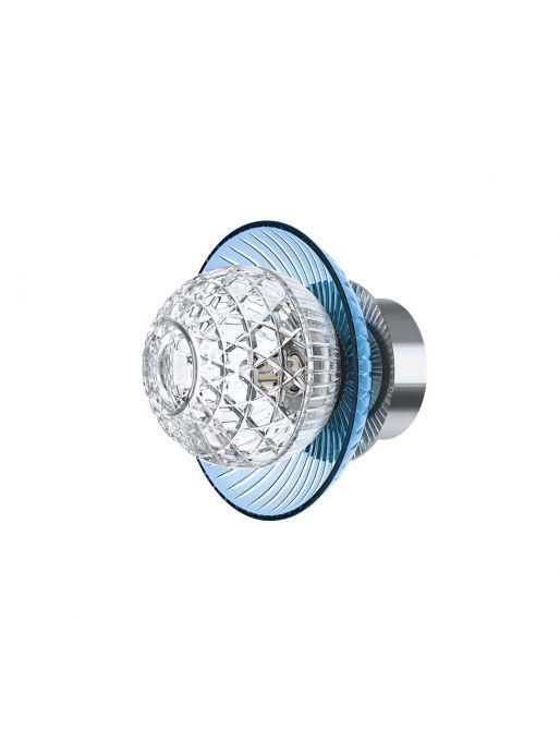SKY-BLUE CUP STAINLESS STEEL FINISH IP44 SCONCE