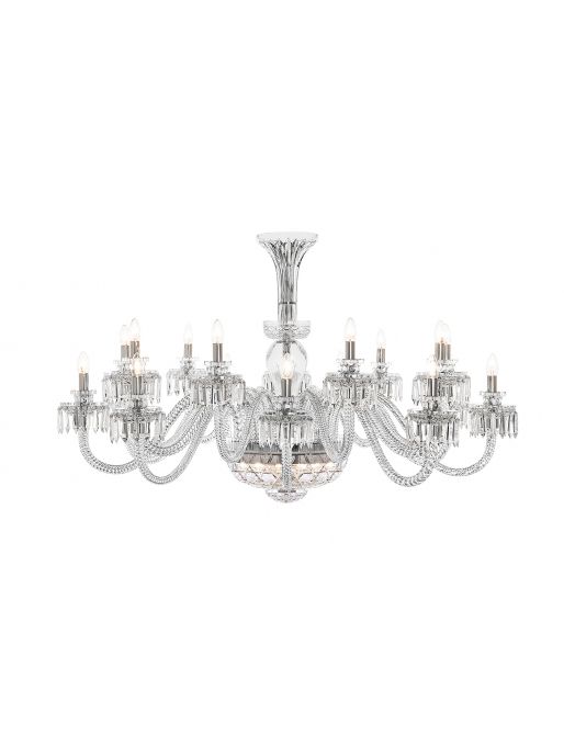 18-LIGHT HORIZONTAL CHANDELIER LIGHTED BOWL