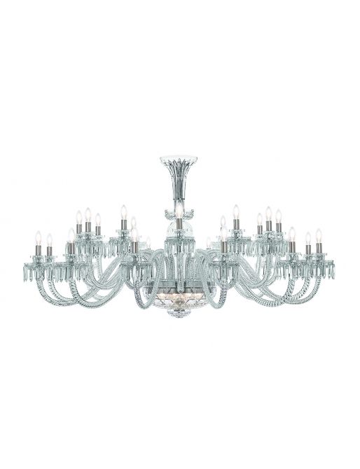 24-LIGHT HORIZONTAL CHANDELIER LIGHTED BOWL