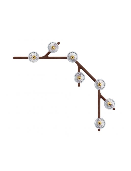 MODULE APPLIQUE 7 LUMIÈRES 45° BOIS FONCÉ