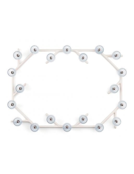 MODULE APPLIQUE 20 LUMIÈRES OVALE BOIS BLANC